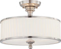 Nuvo 60/4737 Candice Brushed Nickel Semi-Flush