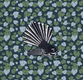 NZ Bird Series - Kawakawa Fantail - Custom Sized Wallpaper Mural (per m2)