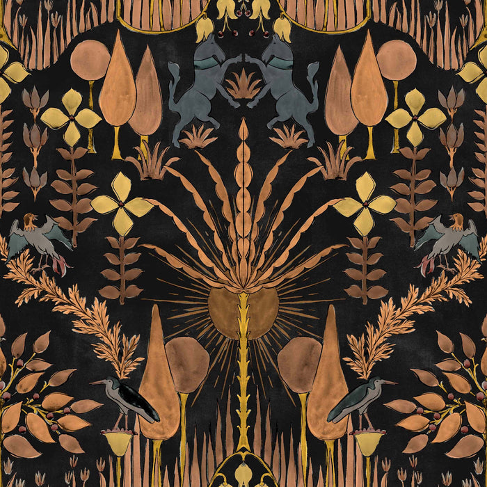 Oasis Villa Wallpaper - Black