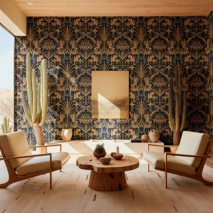 Oasis Villa Wallpaper - Black