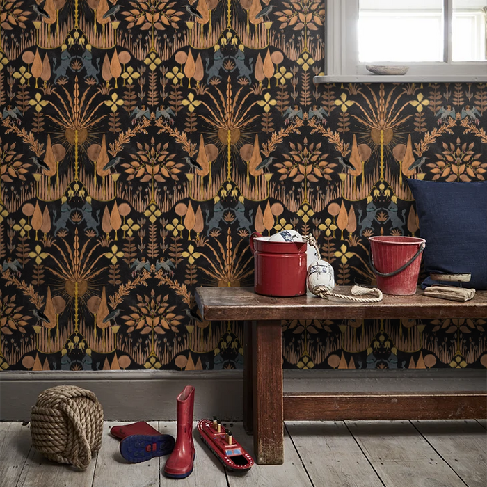 Oasis Villa Wallpaper - Black