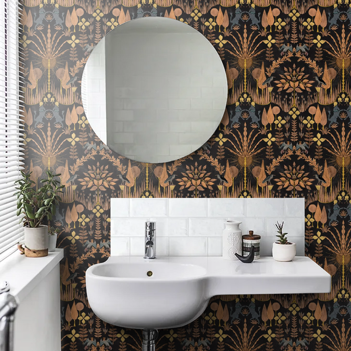 Oasis Villa Wallpaper - Black