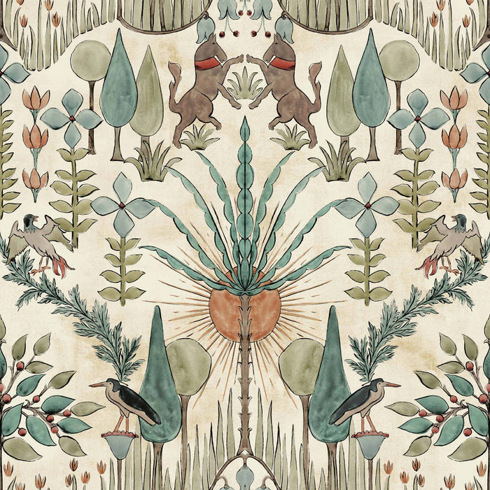 Oasis Villa Wallpaper - Emerald