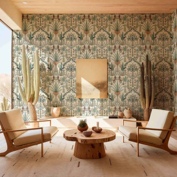 Oasis Villa Wallpaper - Emerald
