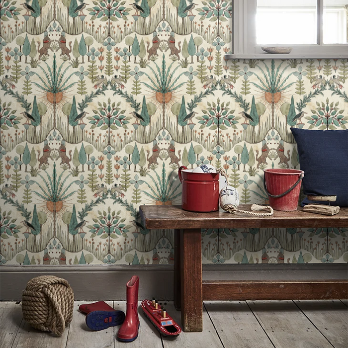 Oasis Villa Wallpaper - Emerald