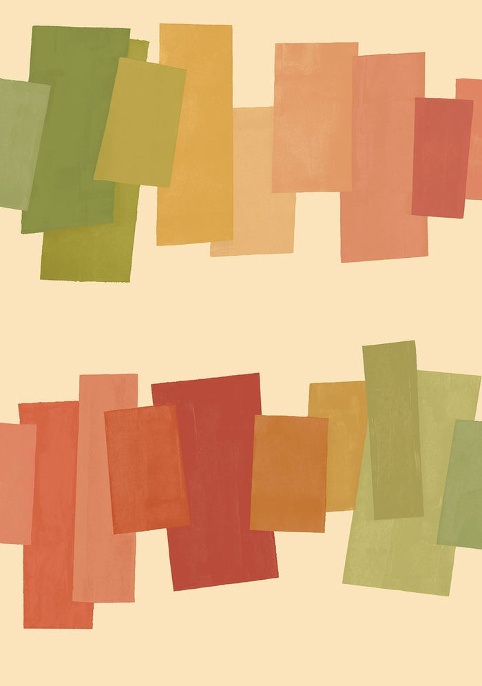 Offset Blocks Wallpaper - Heatwave