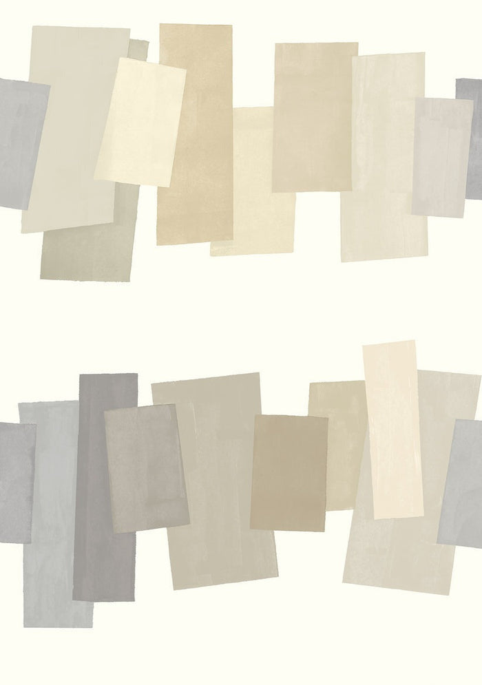 Offset Blocks Wallpaper - Stone