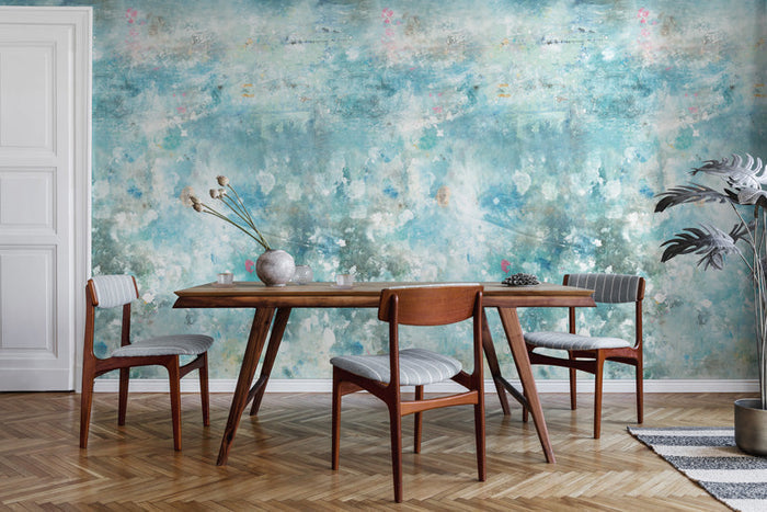 Oh La La Hybrid Wallpaper Mural - Blue