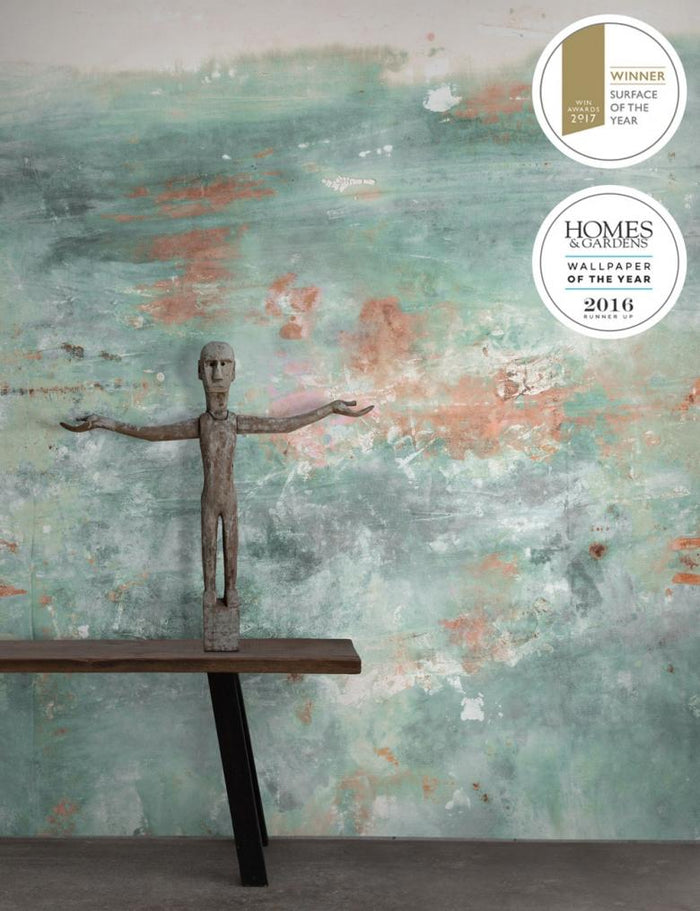 Oh La La Hybrid Wallpaper Mural - Verdigris