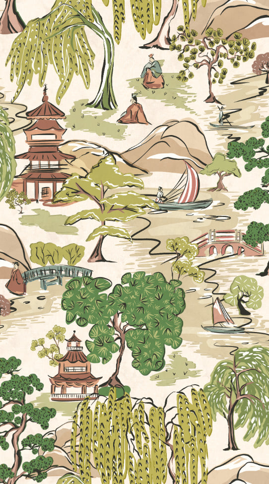 Oka Wallpaper - Evergreen