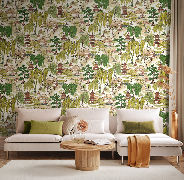 Oka Wallpaper - Evergreen