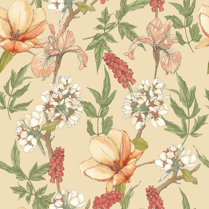 Orchid Bloom Wallpaper - Amber