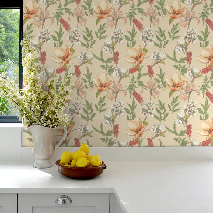 Orchid Bloom Wallpaper - Amber