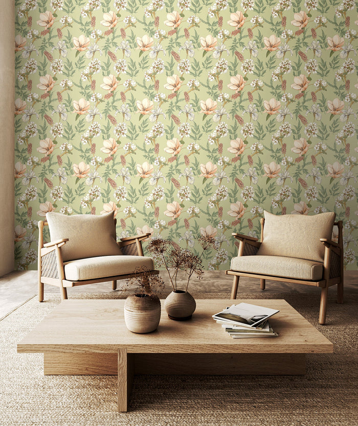 Orchid Bloom Wallpaper - Artichoke