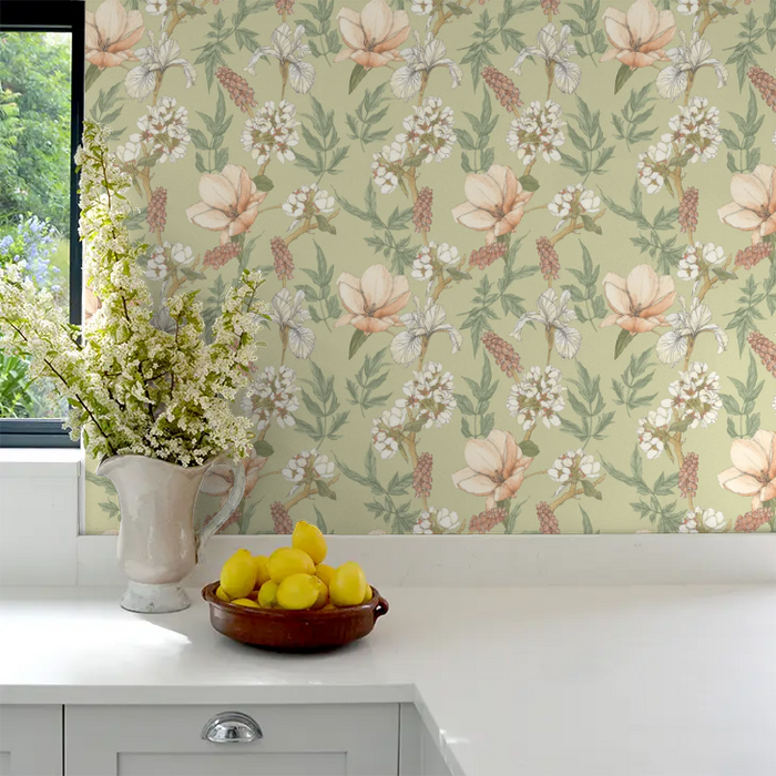 Orchid Bloom Wallpaper - Artichoke