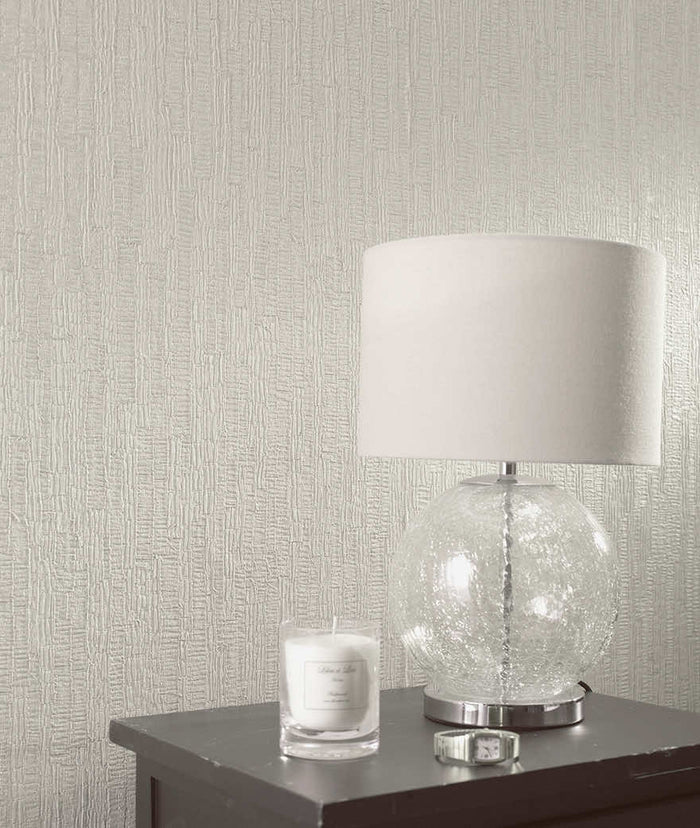 Ornella Bark Wallpaper - Grey