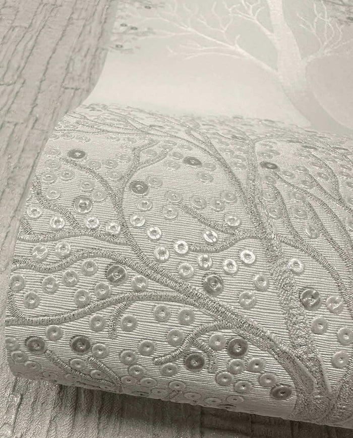 Ornella Textured Wallpaper - Grey