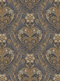 Oscar Antique Medallion - Custom Sized Wallpaper Mural (per m2) - Blue