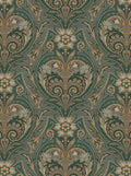 Oscar Antique Medallion - Custom Sized Wallpaper Mural (per m2) - Green
