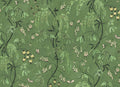 Ottilia Artistic Botanical Mural Wallpaper - Green