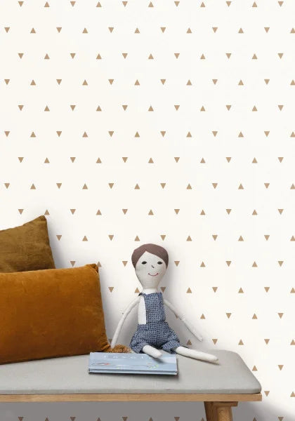 Our Planet Bermuda Triangle Wallpaper - White/Beige