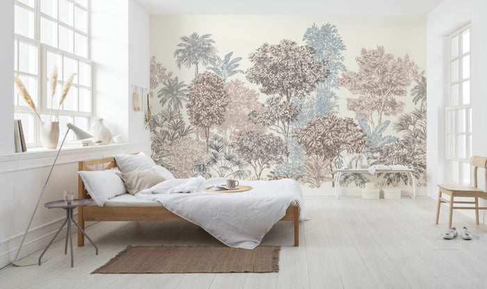 Painted Trees - Custom Sized Mural Wallpaper (per m2)