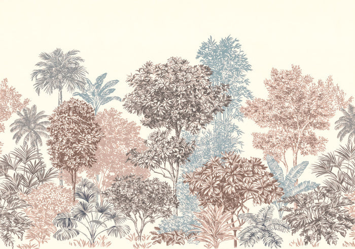 Painted Trees - Custom Sized Mural Wallpaper (per m2)