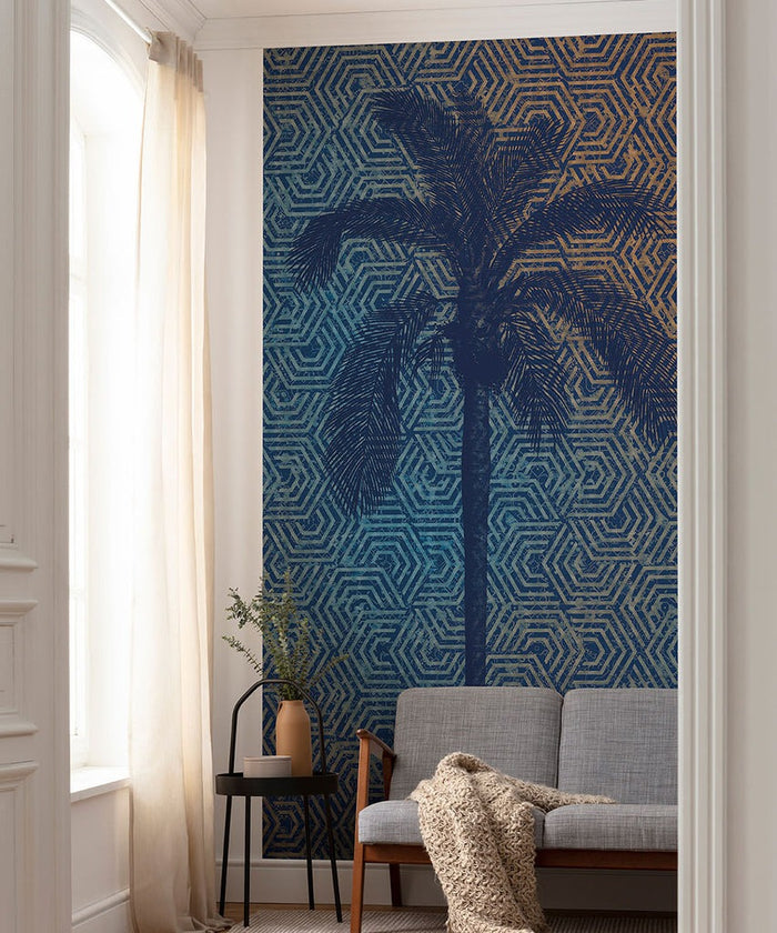 Palm Noir Mural Wallpaper
