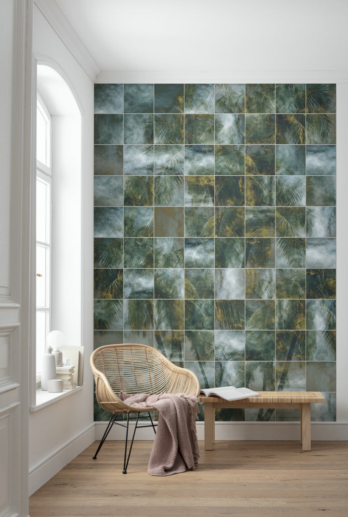 Palm Puzzle - Custom Sized Mural Wallpaper (per m2)