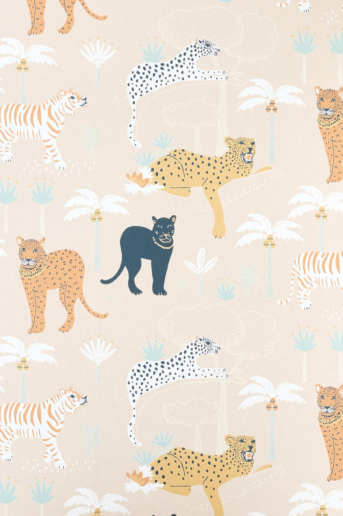 Panther Wallpaper - Creamy Orange