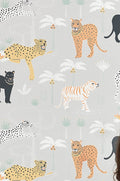 Panther Wallpaper - Grey