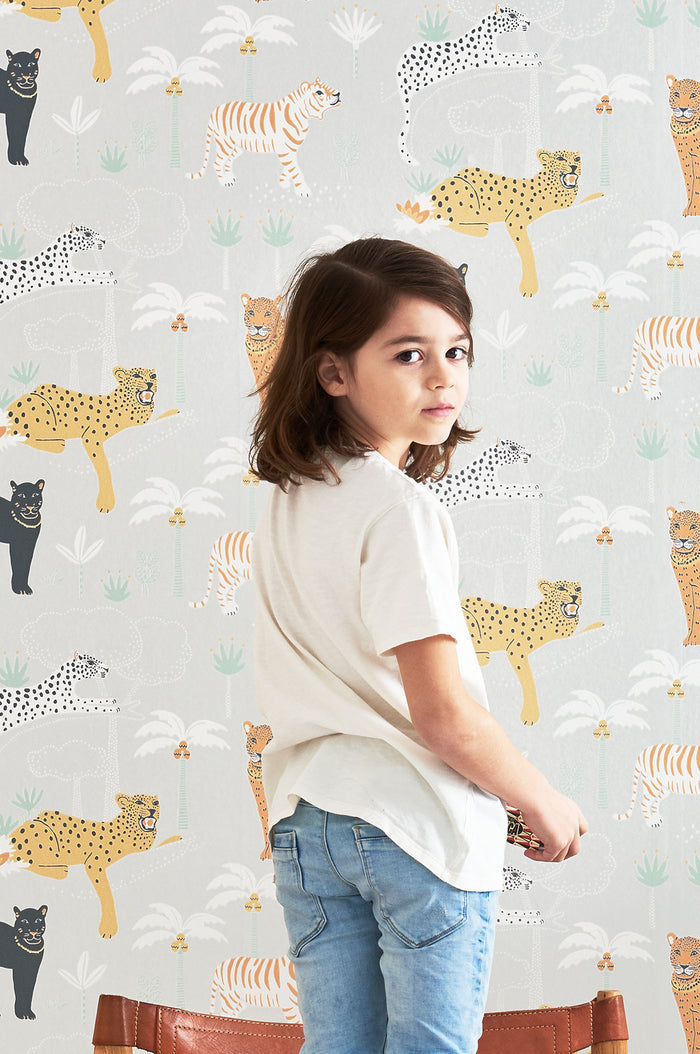 Panther Wallpaper - Grey