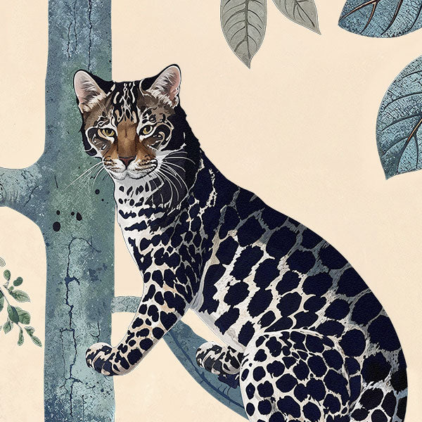 Panthera Mural Hybrid Wallpaper - Peach