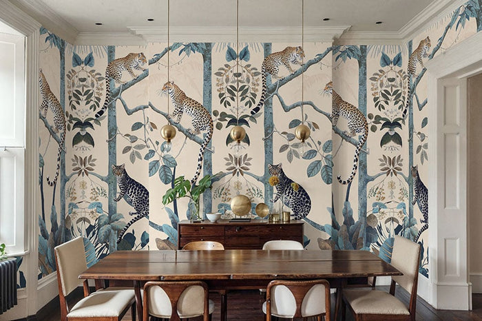 Panthera Mural Hybrid Wallpaper - Peach