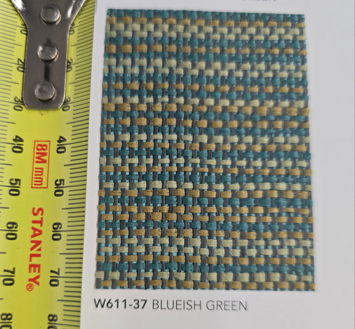 Paper Weave Grasscloth Wallpaper - Blueish Green