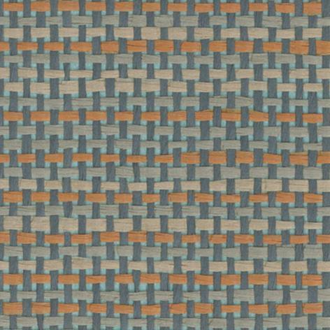 Paper Weave Grasscloth Wallpaper - Blue/Orange