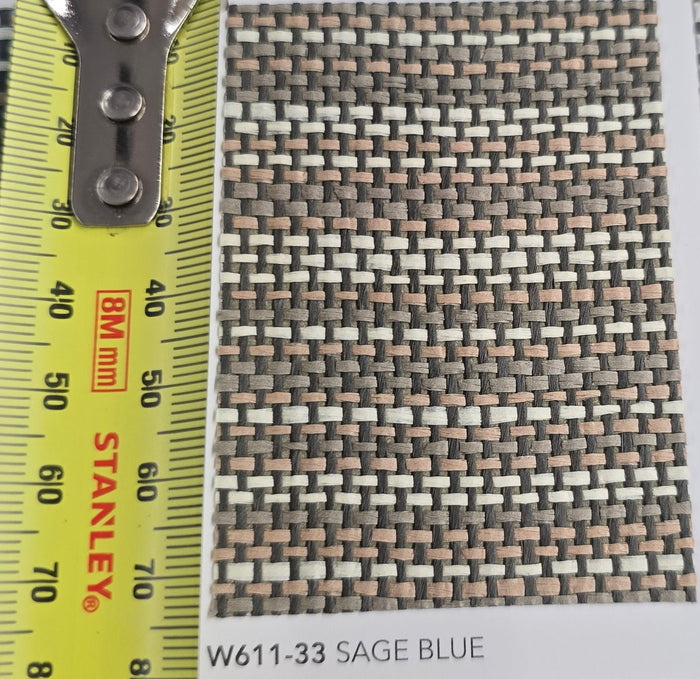 Paper Weave Grasscloth Wallpaper - Sage Blue