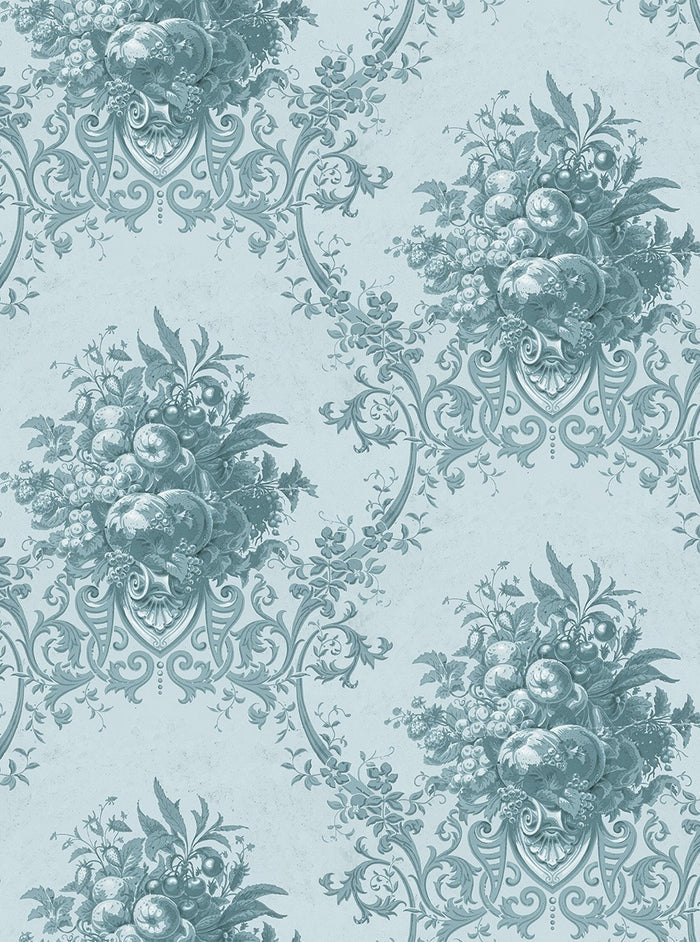 Paradise Medallion - Custom Sized Wallpaper Mural (per m2) - Blue