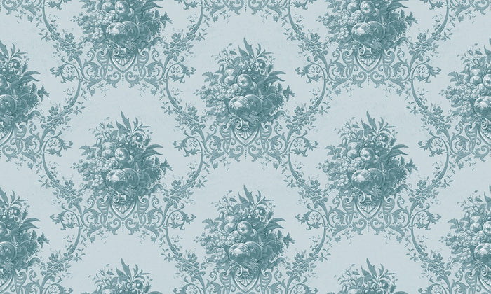 Paradise Medallion - Custom Sized Wallpaper Mural (per m2) - Blue
