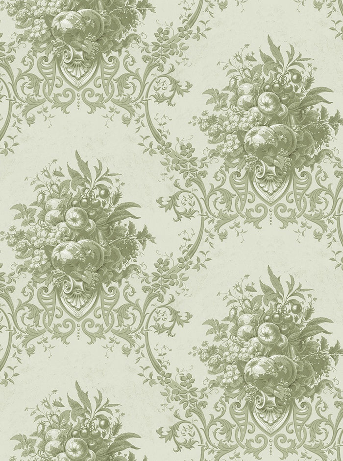 Paradise Medallion - Custom Sized Wallpaper Mural (per m2) - Green