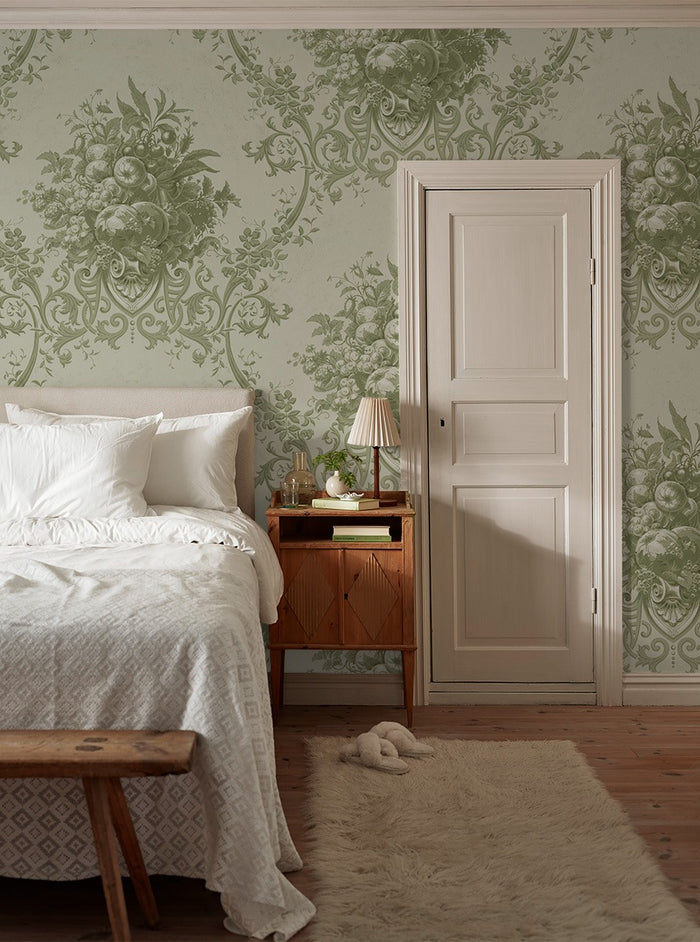 Paradise Medallion - Custom Sized Wallpaper Mural (per m2) - Green