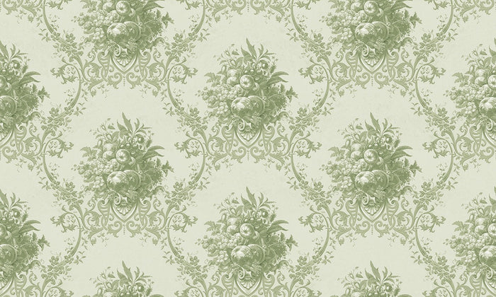Paradise Medallion - Custom Sized Wallpaper Mural (per m2) - Green