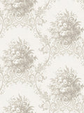 Paradise Medallion - Custom Sized Wallpaper Mural (per m2) - White Beige