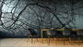 Paris City Art Map - Jade - Custom Sized Wallpaper Mural (per m2)