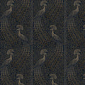 Pavo Parade Peacock Wallpaper - Metallic Bronze/Midnight