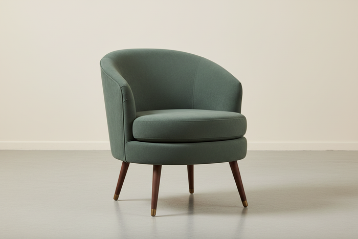 Chair in Pelle Greenstone fabric
