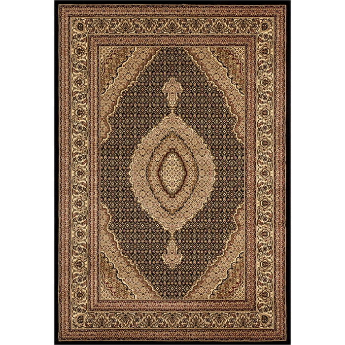 Persian 5x8 Black Area Rug - Adams Furniture
