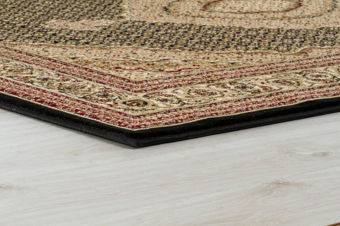 Persian 5x8 Black Area Rug - Adams Furniture