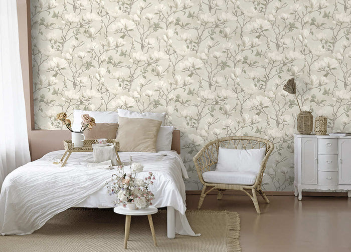 Petalina Textured Wallpaper - Cream