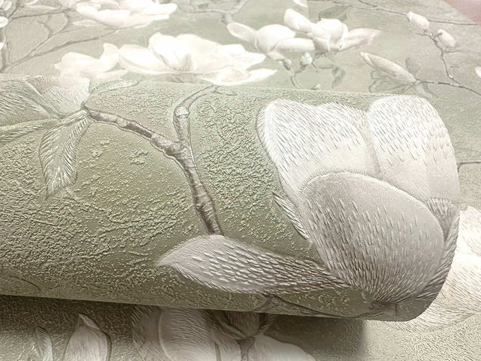Petalina Textured Wallpaper - Sage